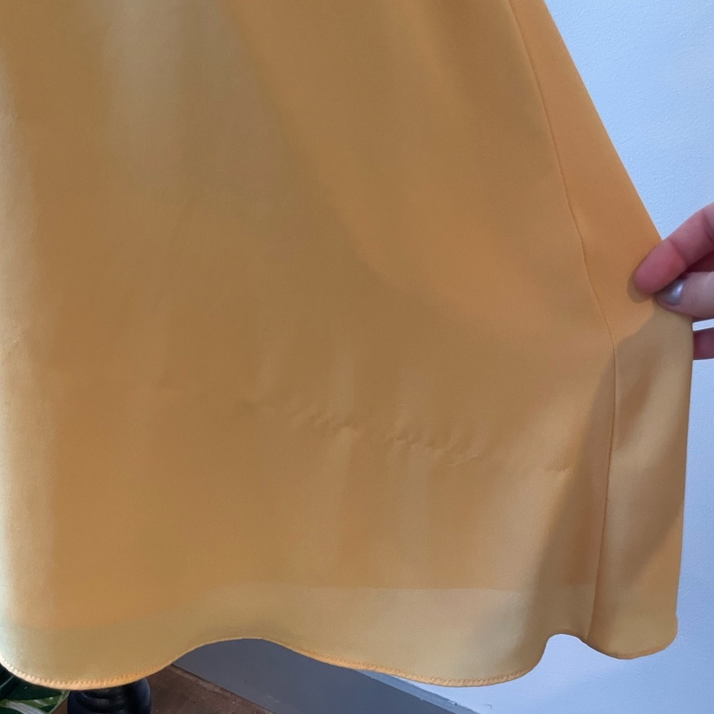 White House Black Market Yellow Halter Dress – Size 0 - Picture 5 of 7
